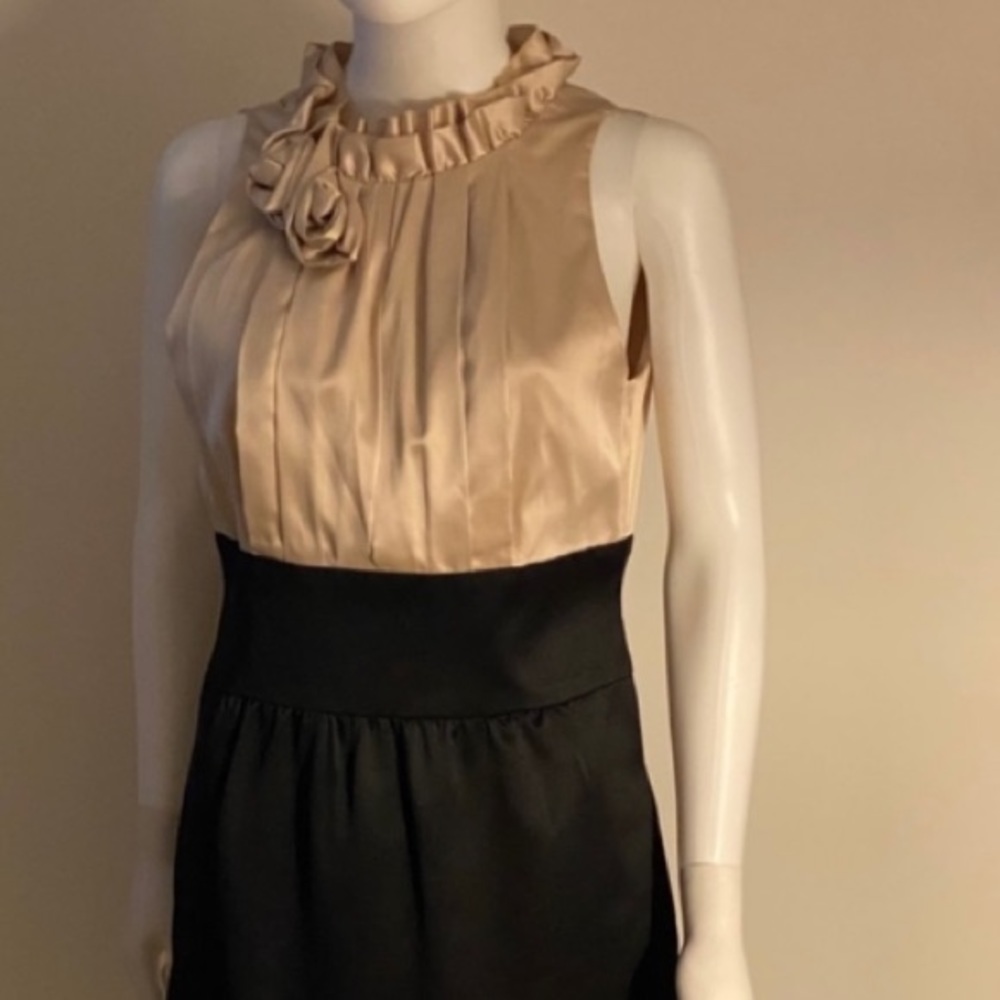 NWOT London Times Black/Gold Dress